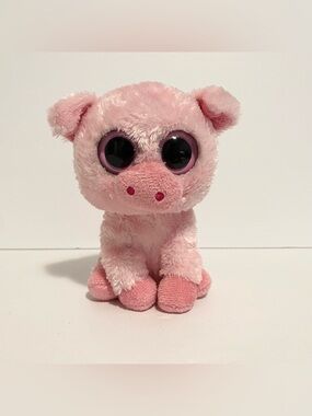 TY Beanie Boos CORKY the Pig Plush Purple Heart Tush Tag 2011 6” Stuffed Animal